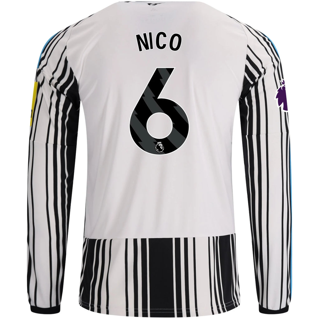 Men's Replica Nico Newcastle Long Sleeve Home Jersey 26/27