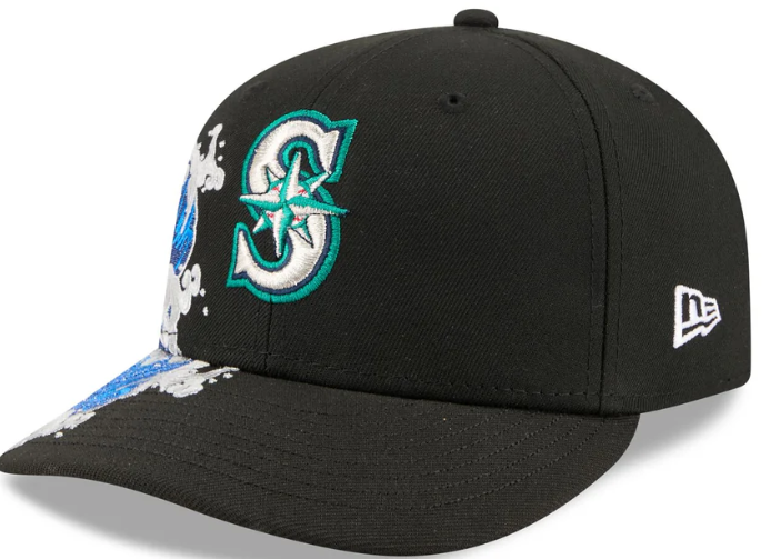 Seattle Mariners MLB Waves 59FIFTY Fitted New Era Black/White