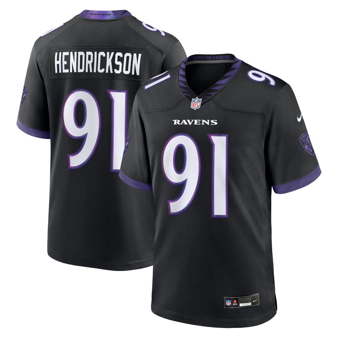 Men's Baltimore Ravens Trey Hendrickson Black Alternate