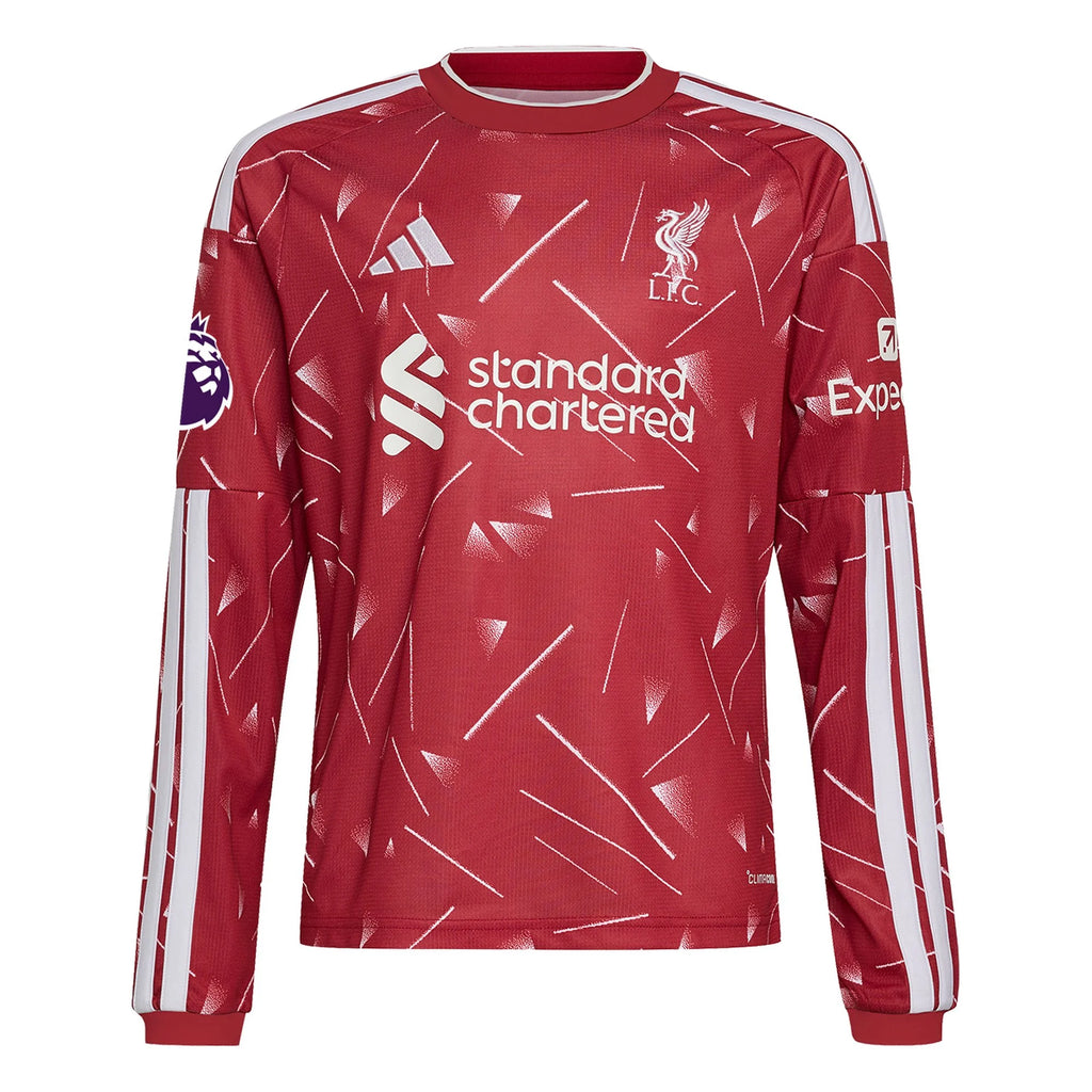 Kid's Replica Ekitike Liverpool Long Sleeve Home Jersey 26/27
