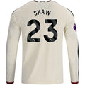 Men's Replica Shaw Manchester United Long Sleeve Third Jersey 26/27