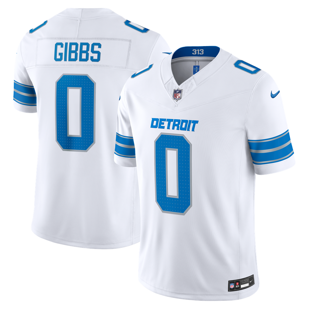 Men's Detroit Lions Jahmyr Gibbs Black Alternate Vapor F.U.S.E. Stitched