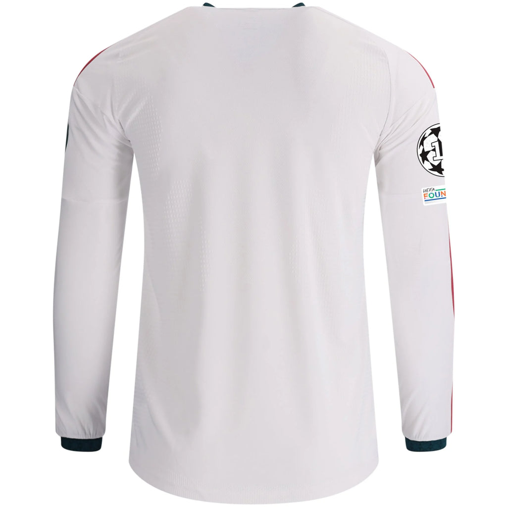Men's Authentic Real Madrid Long Sleeve Home Jersey 26/27 UCL