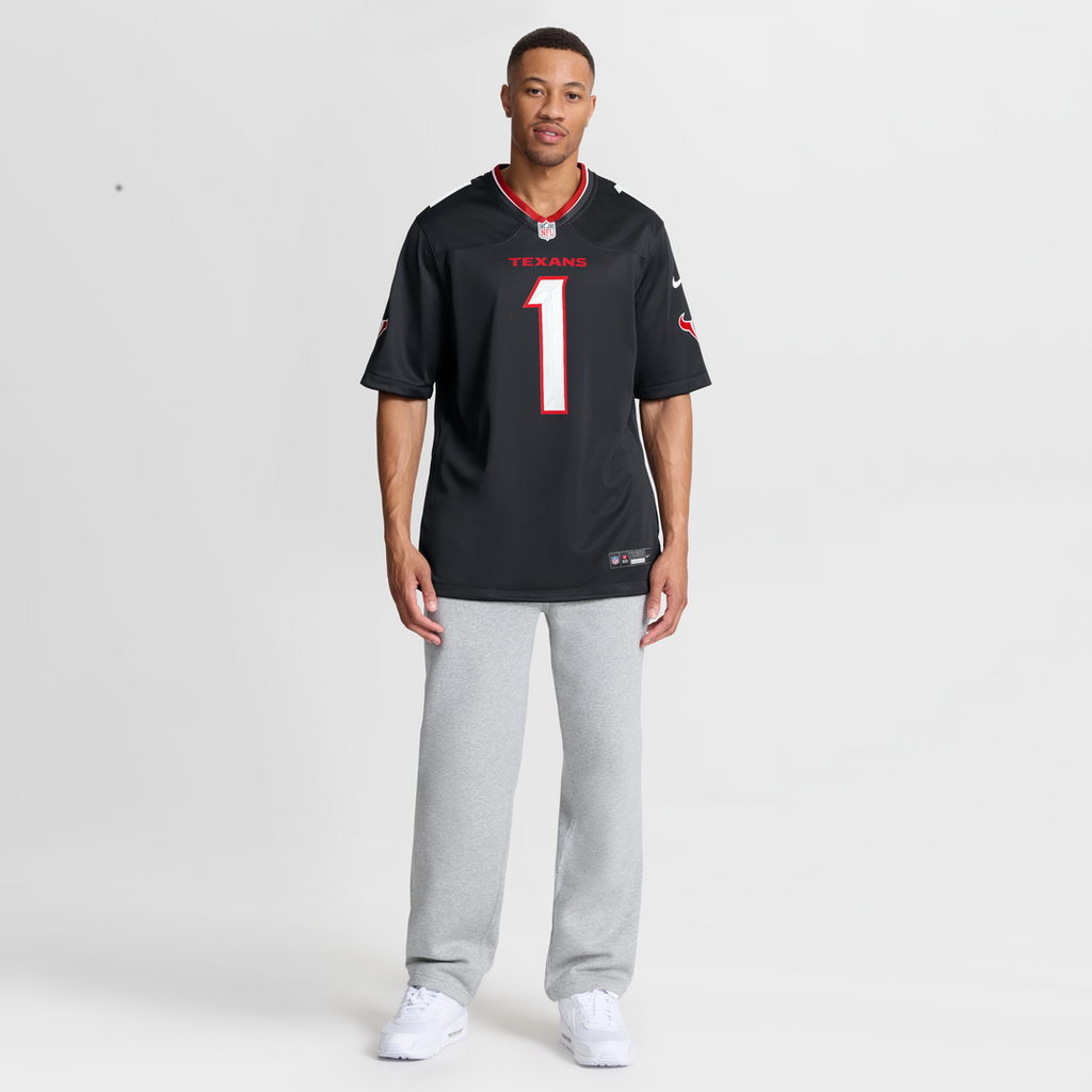 Men's Houston Texans Number 1 Groom Navy