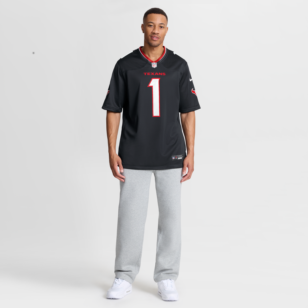 Men's Houston Texans Number 1 Groom Navy