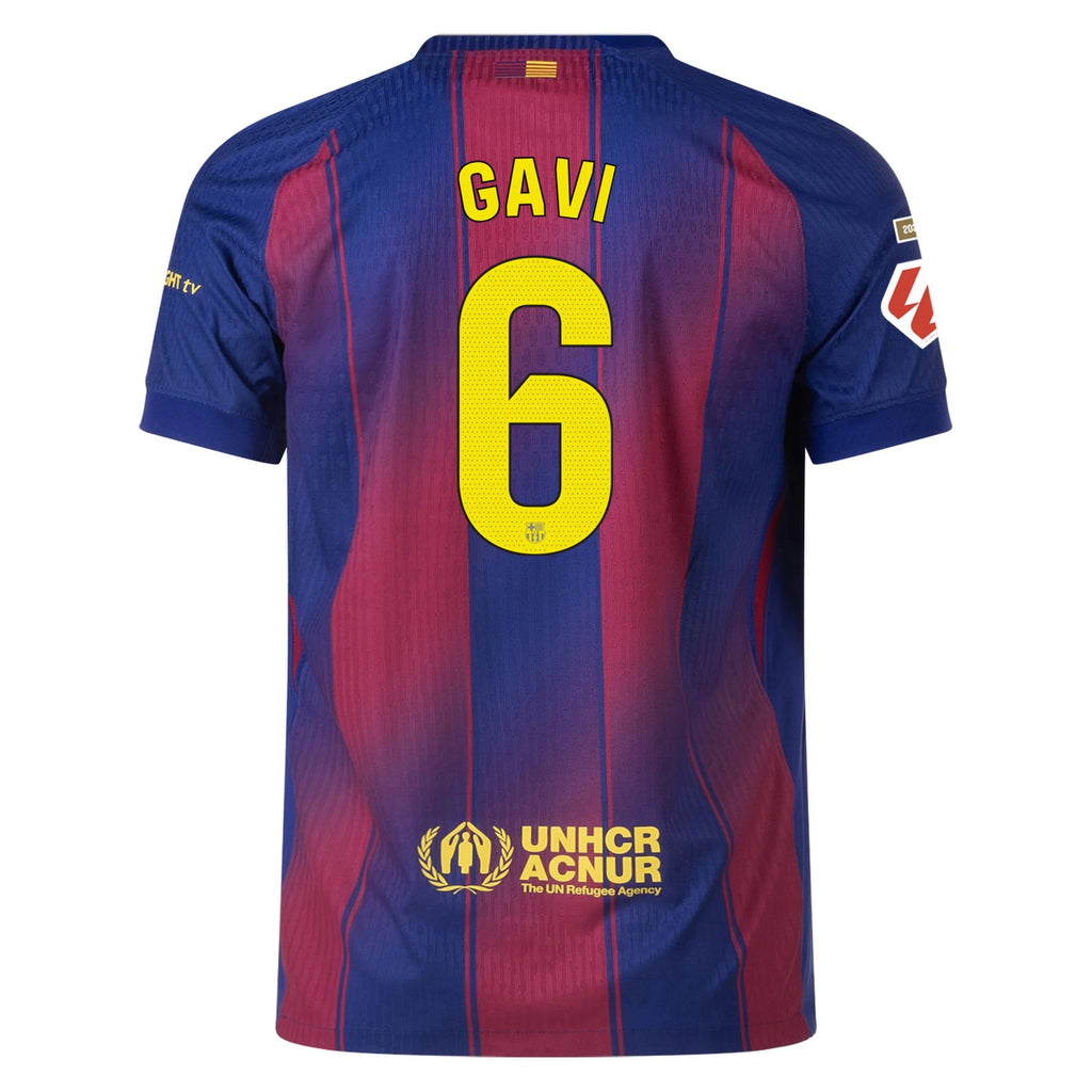 Men's Authentic Gavi Barcelona Home Jersey 25/26