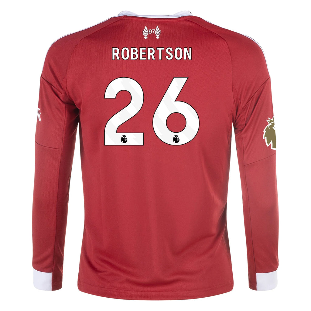 Kid's Replica Robertson Liverpool Long Sleeve Home Jersey 25/26