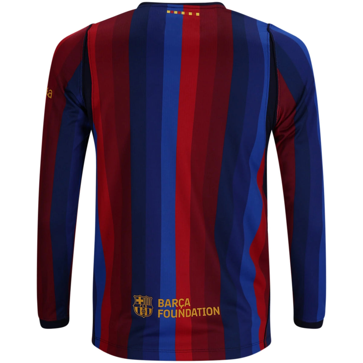 Kid's Replica Barcelona Long Sleeve Home Jersey 26/27