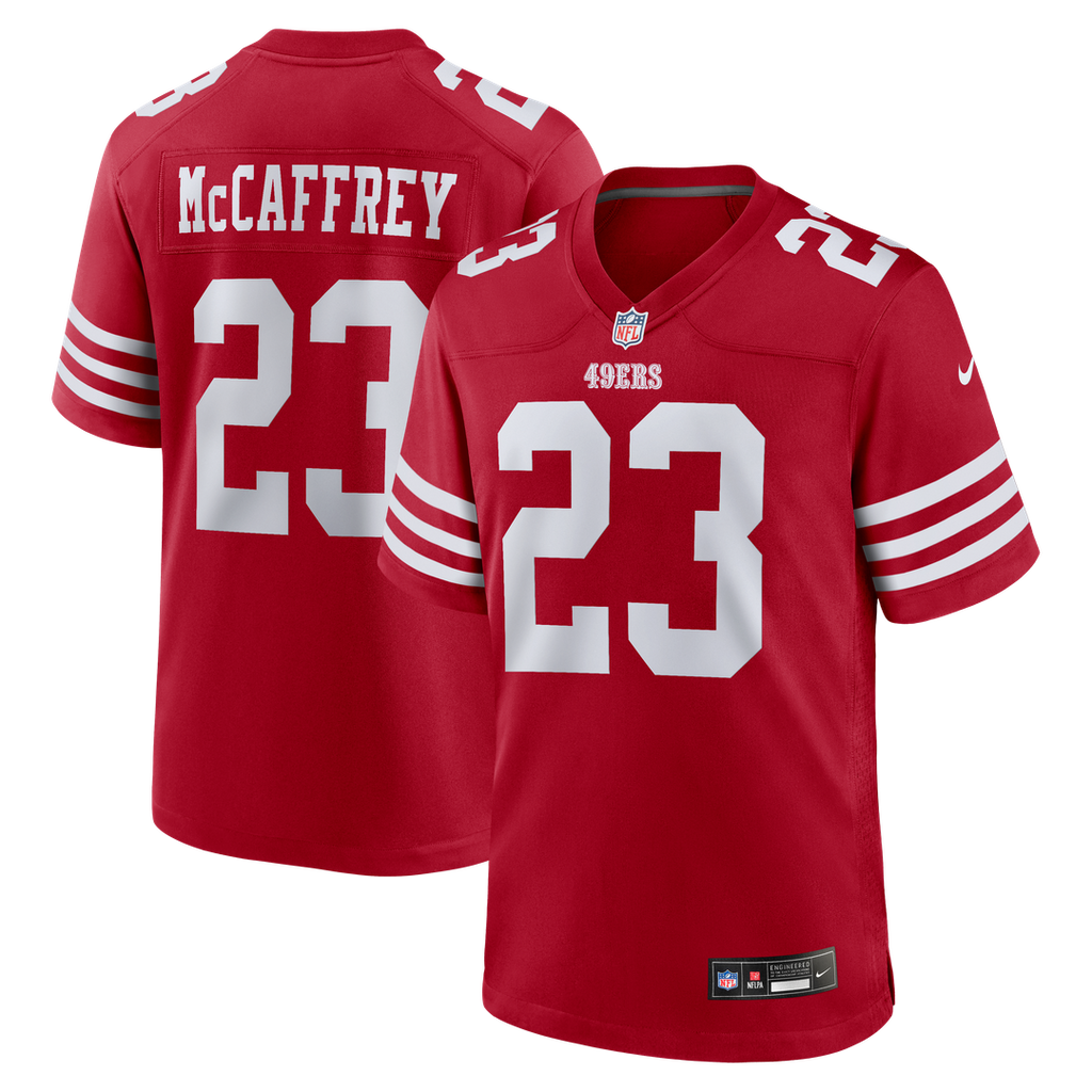 Men's San Francisco 49ers Christian McCaffrey White Game Player Jersey