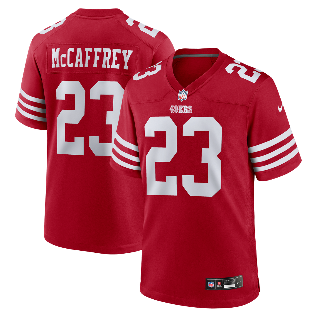 Men's San Francisco 49ers Christian McCaffrey White Game Player Jersey