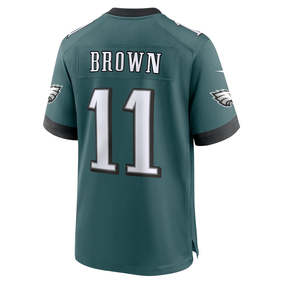 Men's Philadelphia Eagles A.J. Brown Kelly Green Alternate Game Player Jersey