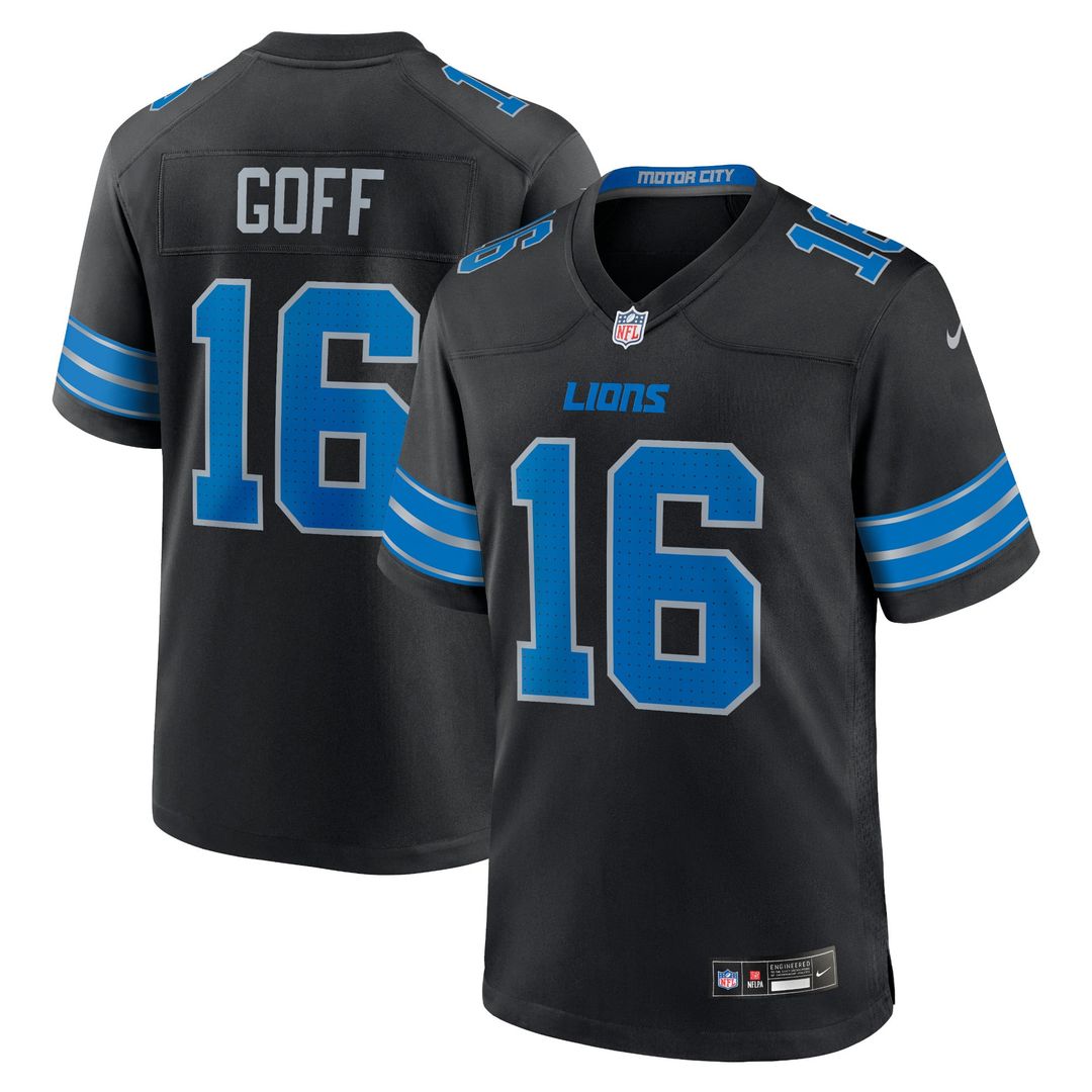 Men's Detroit Lions Jared Goff Blue
