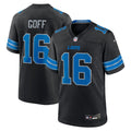Men's Detroit Lions Jared Goff Black 2nd Alternate
