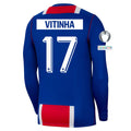 Men's Replica Vitinha Paris Saint-Germain Long Sleeve Home Jersey 26/27 UCL