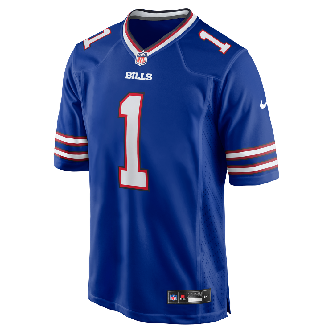 Men's Buffalo Bills Number 1 Groom Royal