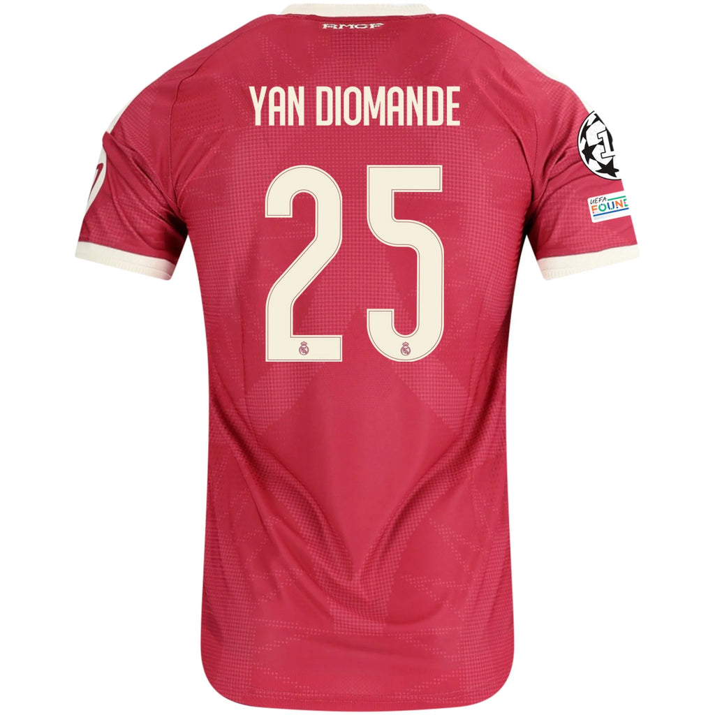Men's Authentic Yan Diomande Real Madrid Third Jersey 26/27