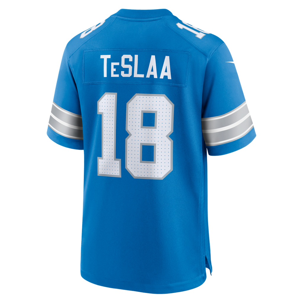Men's Detroit Lions Isaac TeSlaa Black Alternate Game Player Jersey