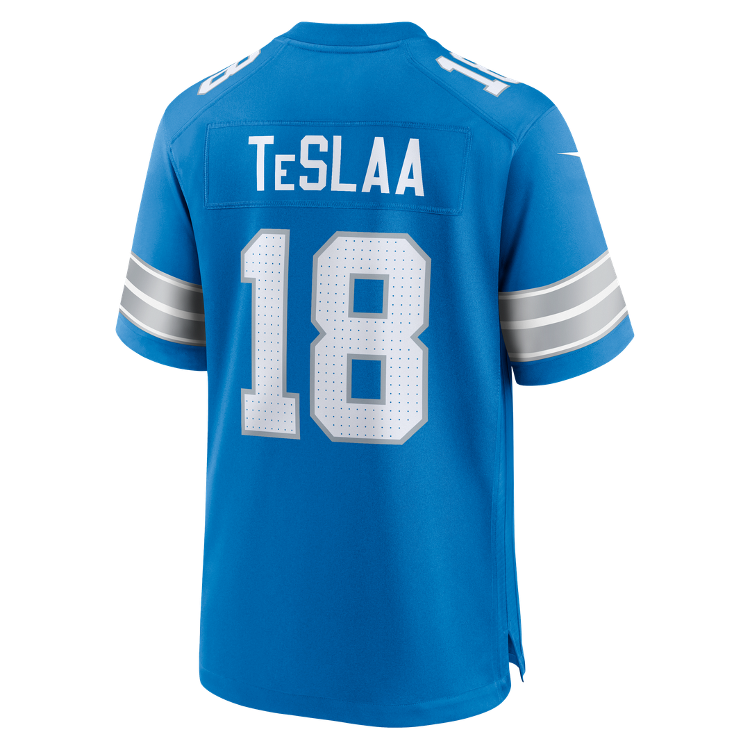 Men's Detroit Lions Isaac TeSlaa Black Alternate Game Player Jersey