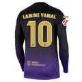 Men's Replica Lamine Yamal Barcelona Long Sleeve Away Jersey 26/27