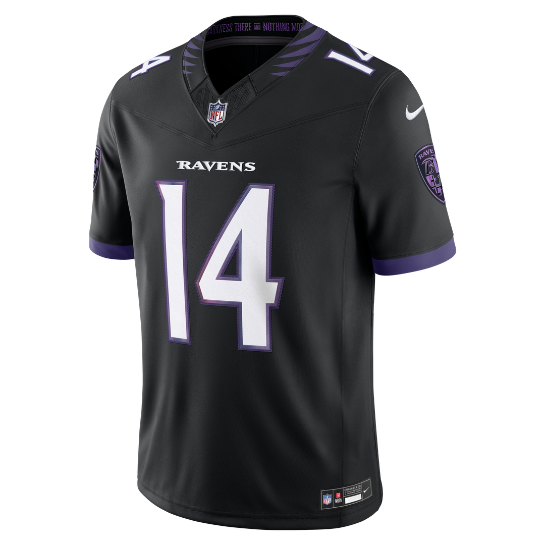Men's Baltimore Ravens Kyle Hamilton Purple Team Vapor F.U.S.E. Stitched