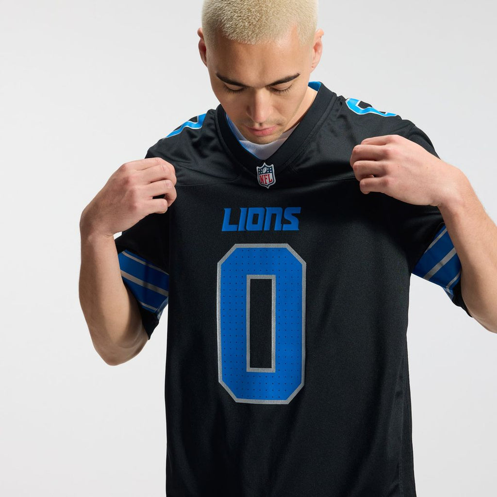 Men's Detroit Lions Jahmyr Gibbs White Game Player Jersey
