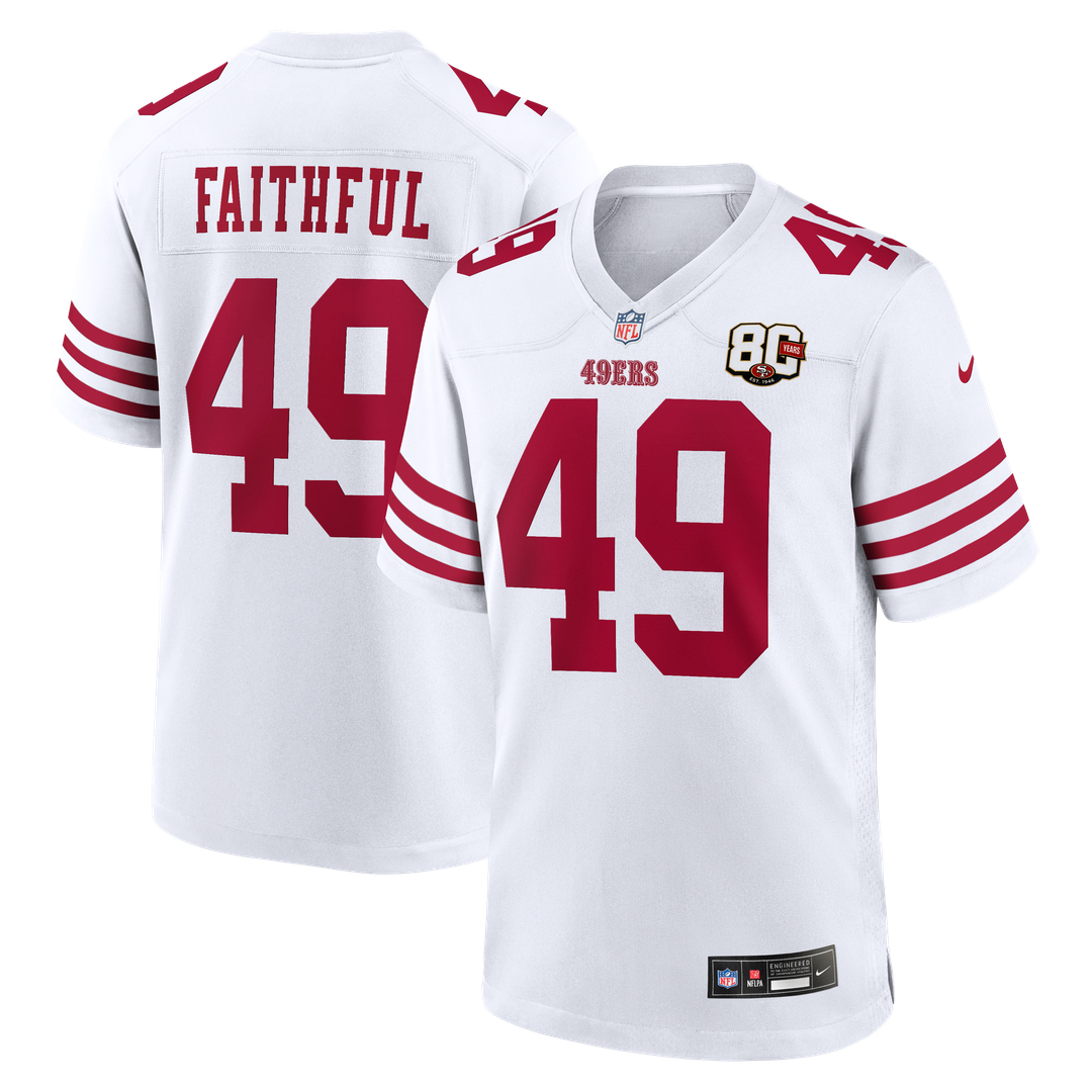 Men's San Francisco 49ers The Faithful Scarlet 80th Anniversary