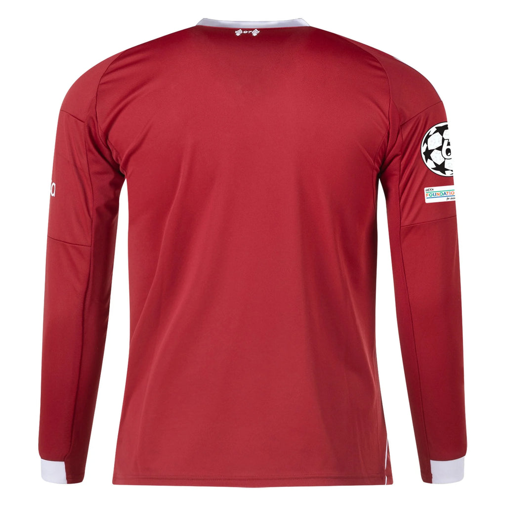 Men's Replica Liverpool Long Sleeve Home Jersey 25/26 UCL