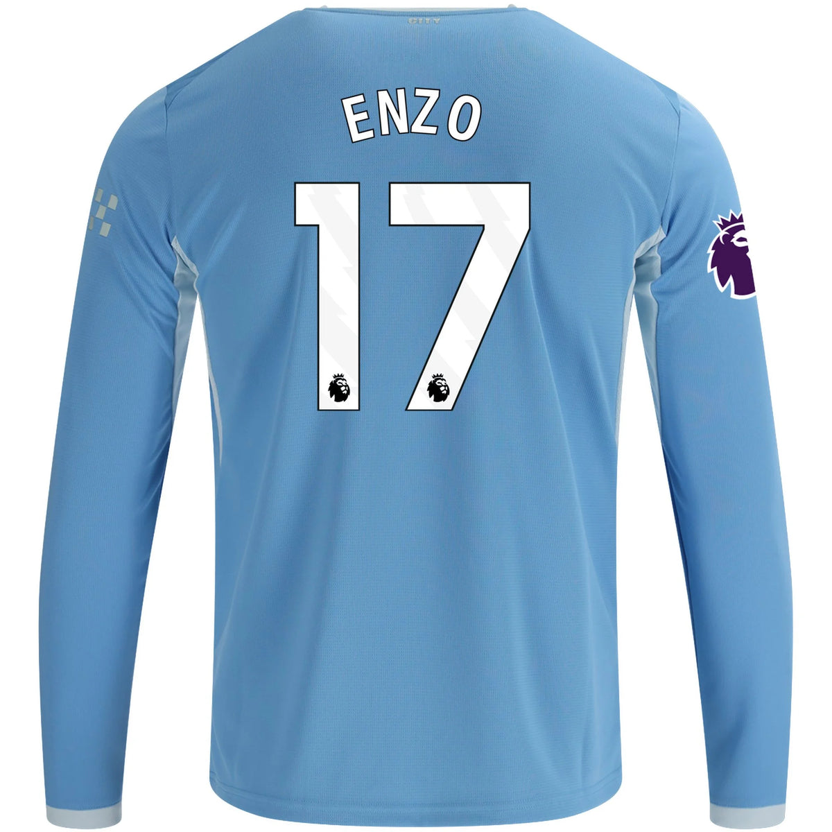 Men's Replica Enzo Manchester City Long Sleeve Home Jersey 26/27