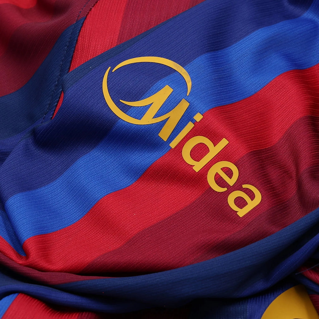 Kid's Replica Barcelona Long Sleeve Home Jersey 26/27