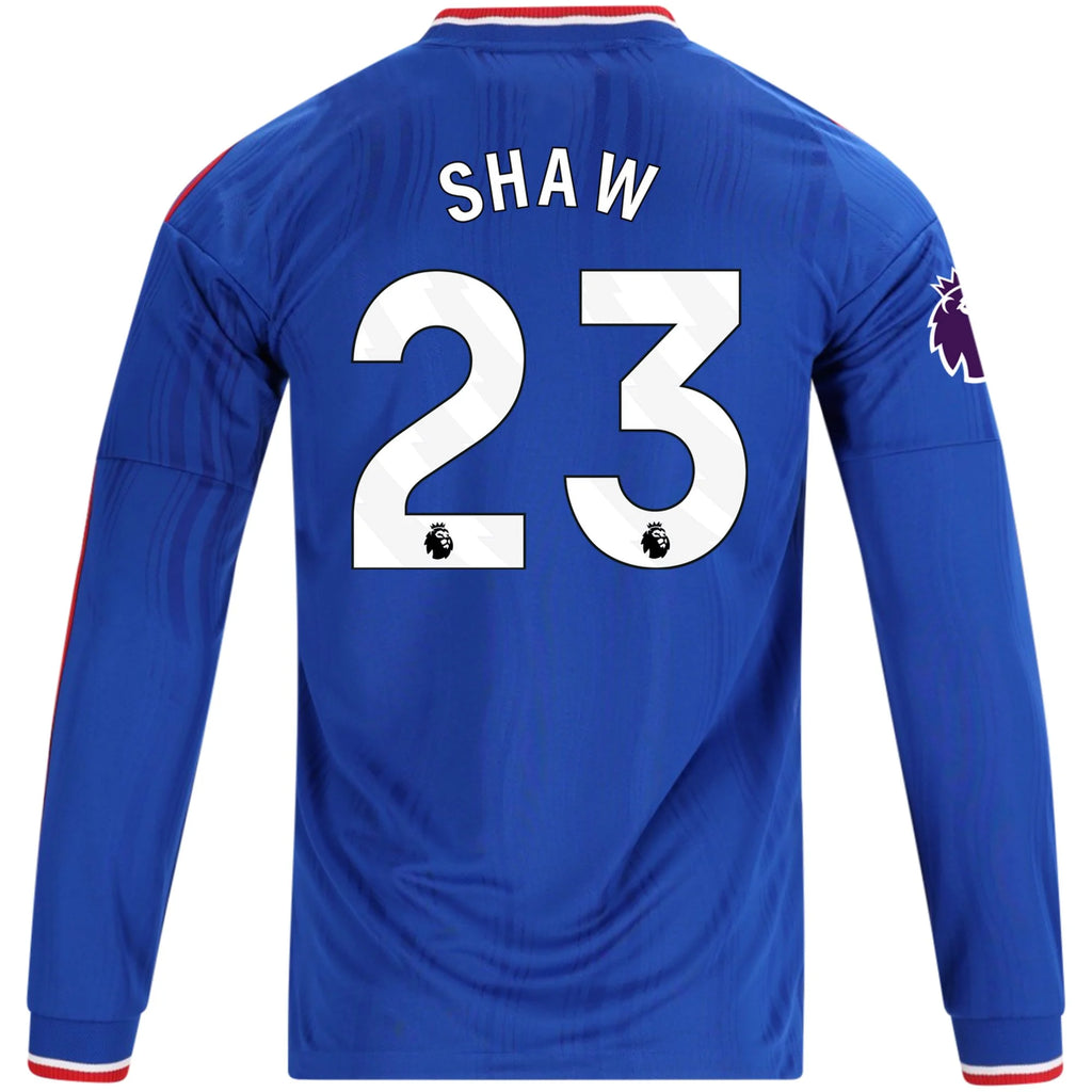 Men's Authentic Shaw Manchester United Long Sleeve Away Jersey 26/27