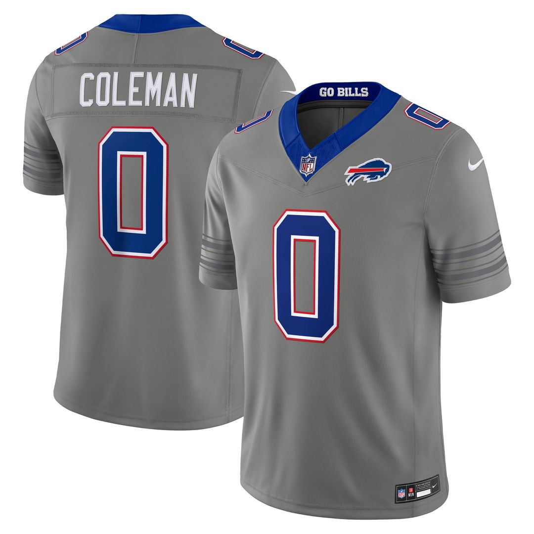 Men's Buffalo Bills Keon Coleman Gray Nickel City Vapor F.U.S.E. Stitched
