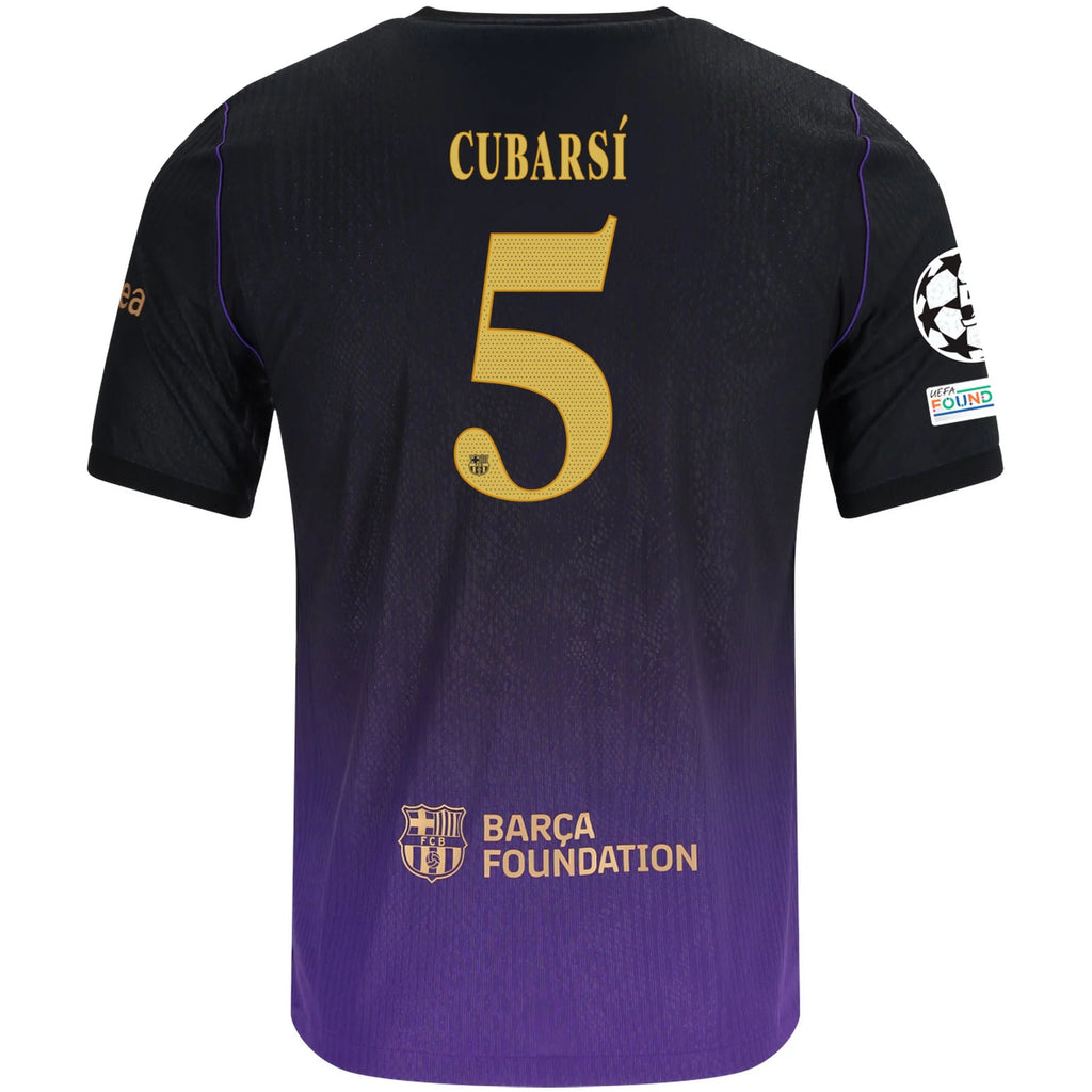Men's Authentic Cubarsi Barcelona Away Jersey 26/27 UCL