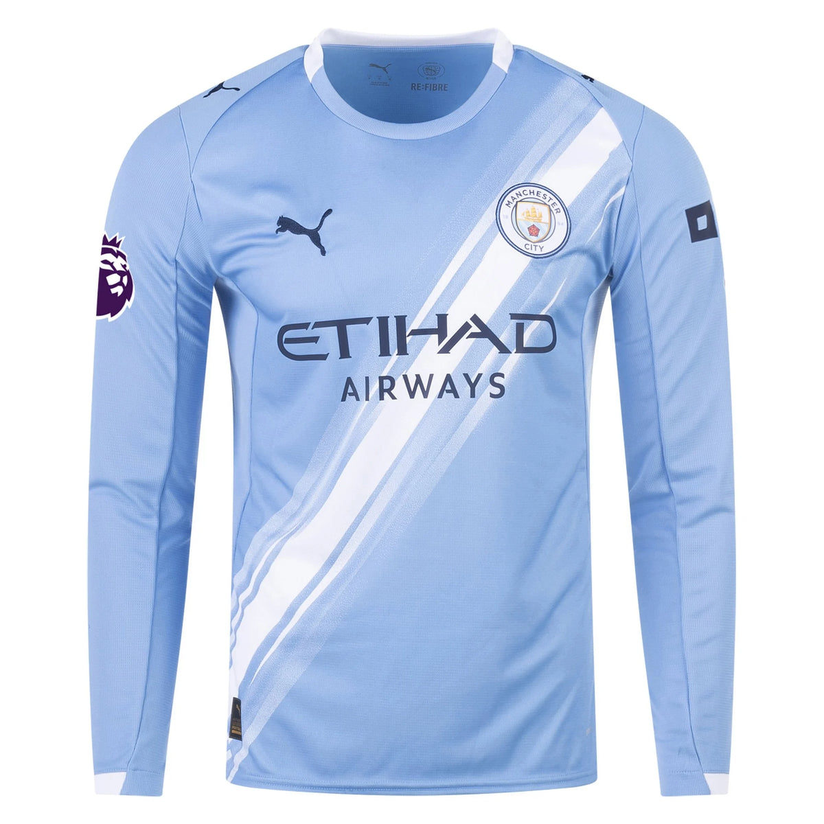 Men's Replica Ruben Manchester City Long Sleeve Home Jersey 25/26