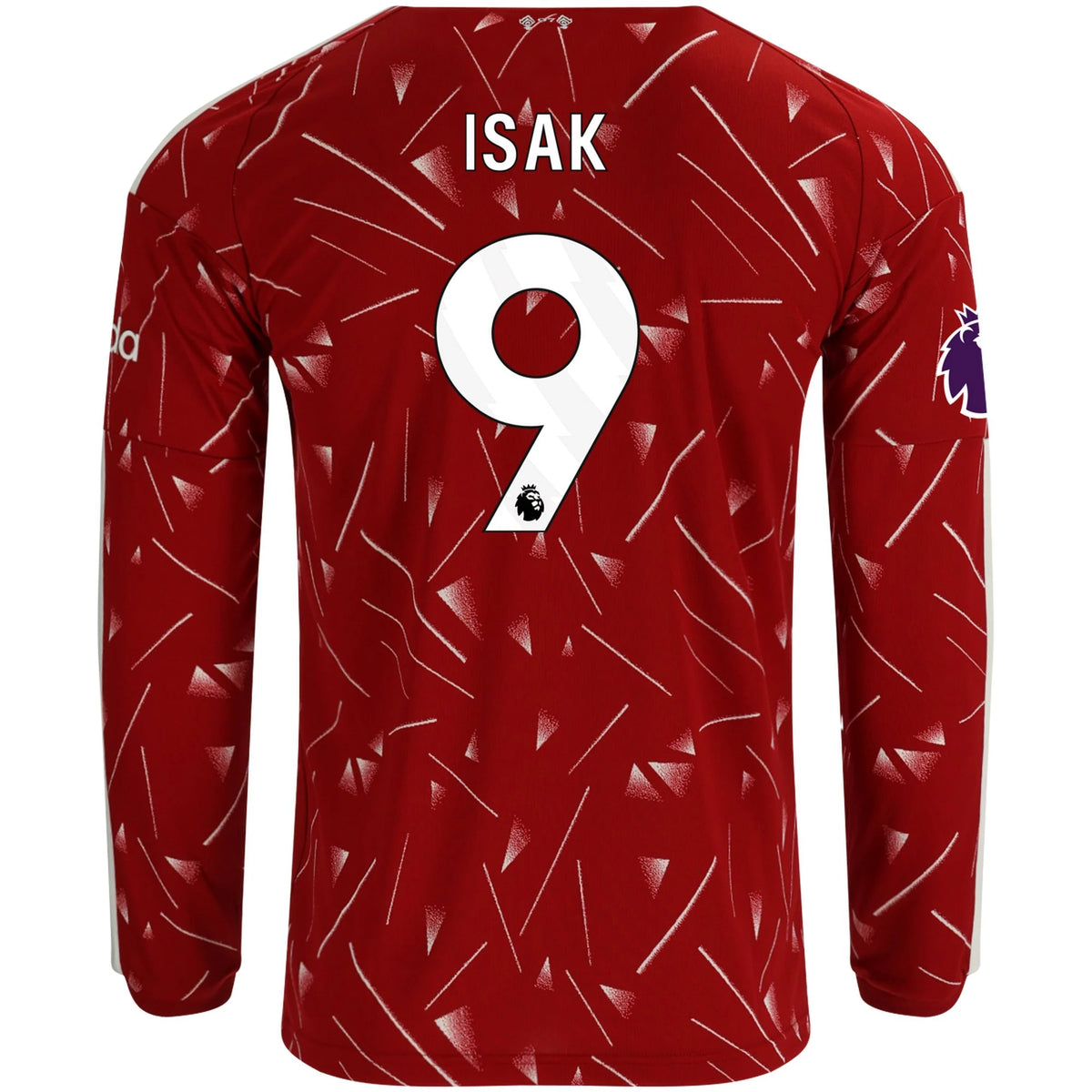 Men's Replica Isak Liverpool Long Sleeve Home Jersey 26/27