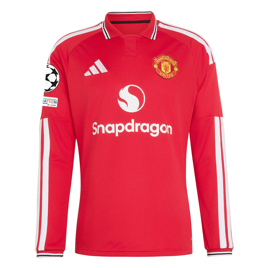 Men's Authentic Manchester United Long Sleeve Home Jersey 26/27