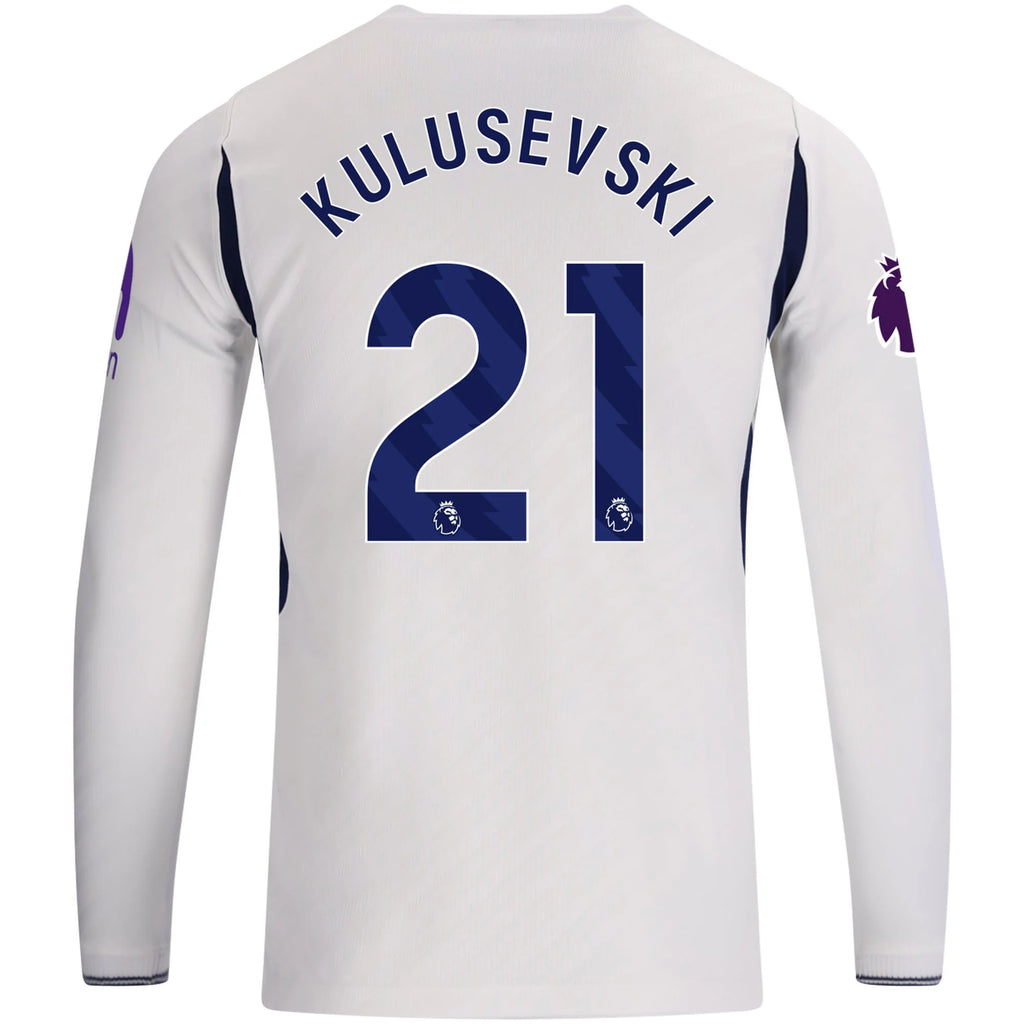Men's Replica Kulusevski Tottenham Hotspur Long Sleeve Home Jersey 26/27