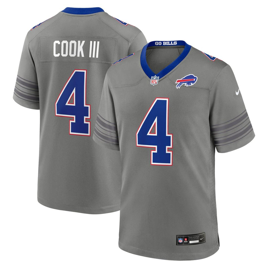 Men's Buffalo Bills James Cook III Gray Nickel City