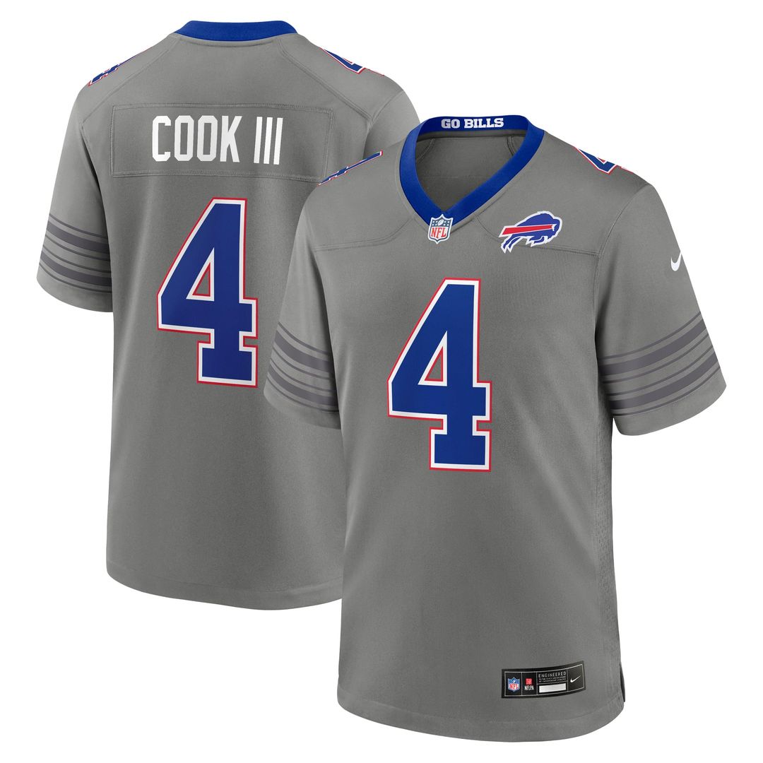 Men's Buffalo Bills James Cook III Gray Nickel City