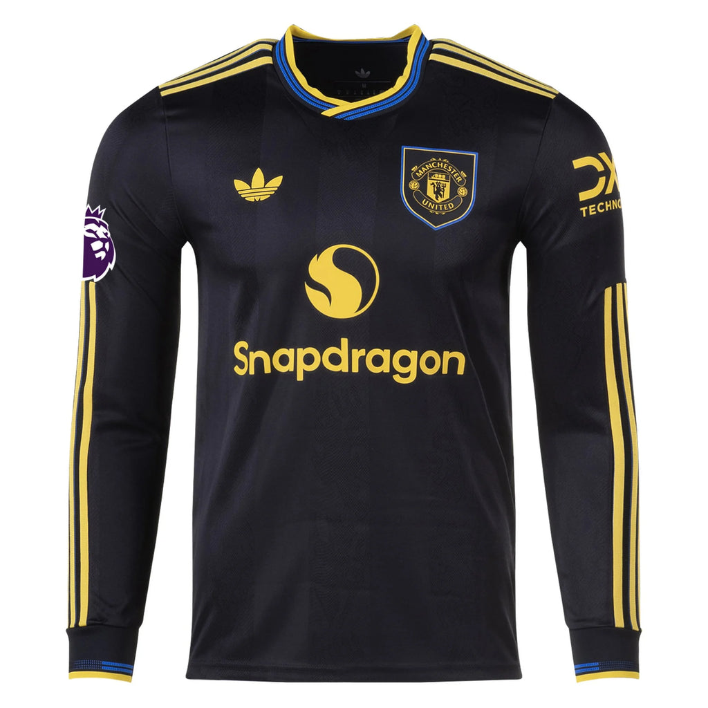 Men's Authentic Ugarte Manchester United Long Sleeve Third Jersey 25/26