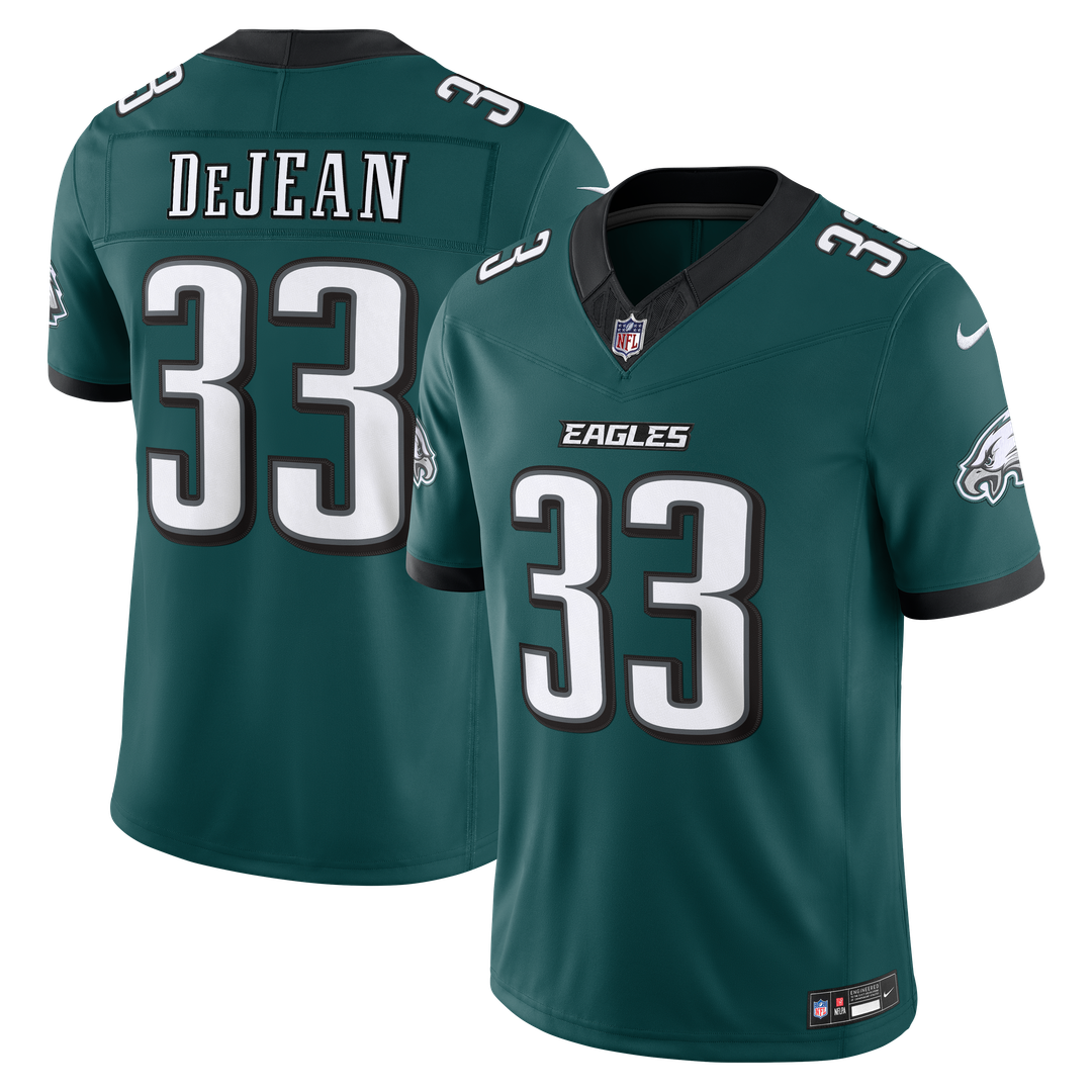 Men's Philadelphia Eagles Cooper DeJean Midnight Green Team Vapor F.U.S.E. Stitched