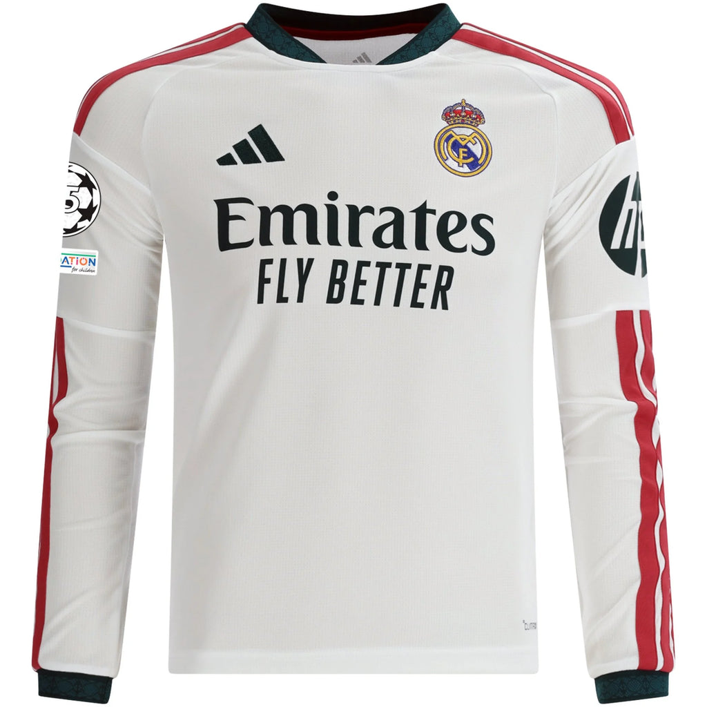 Kid's Replica Mbappe Real Madrid Long Sleeve Home Jersey 26/27