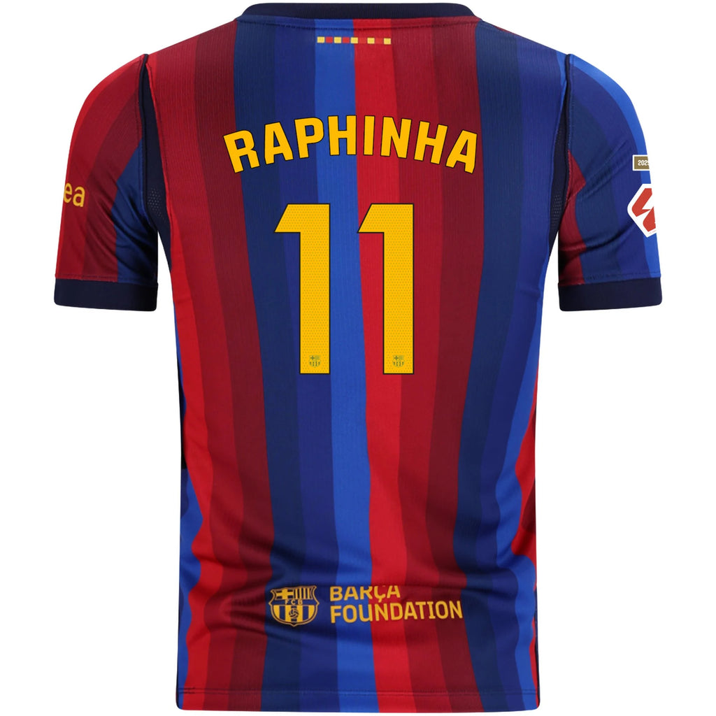 Kid's Replica Raphinha Barcelona Home Jersey 26/27