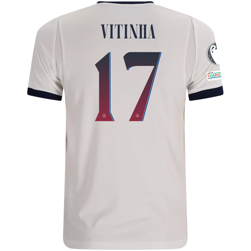 Kid's Replica Vitinha Paris Saint-Germain Away Jersey 26/27 UCL