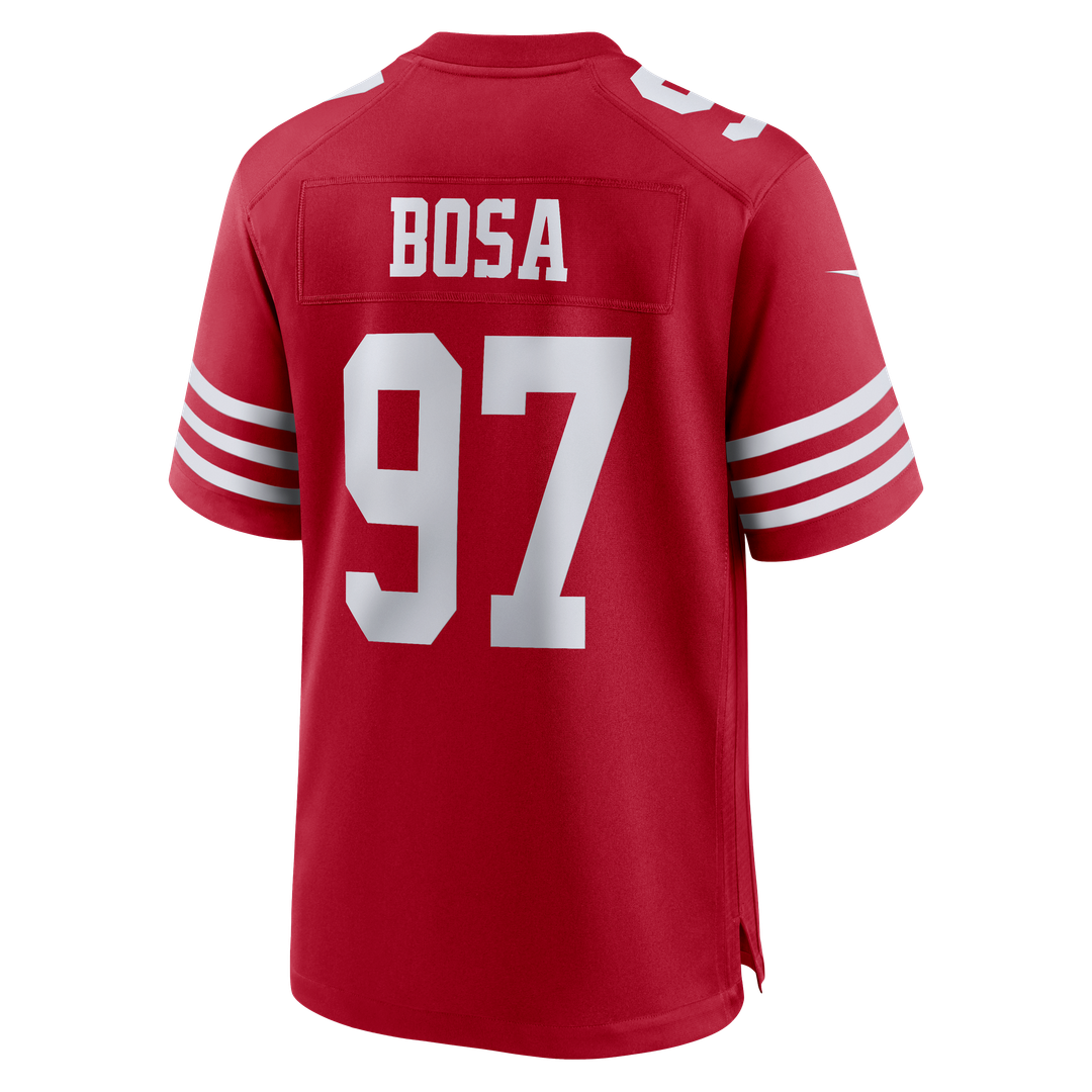 Men's San Francisco 49ers Nick Bosa White 80th Anniversary