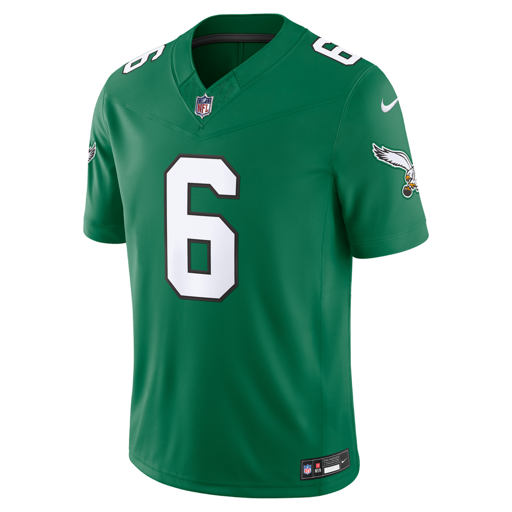 Men's Philadelphia Eagles DeVonta Smith Midnight Green Team Vapor F.U.S.E. Stitched