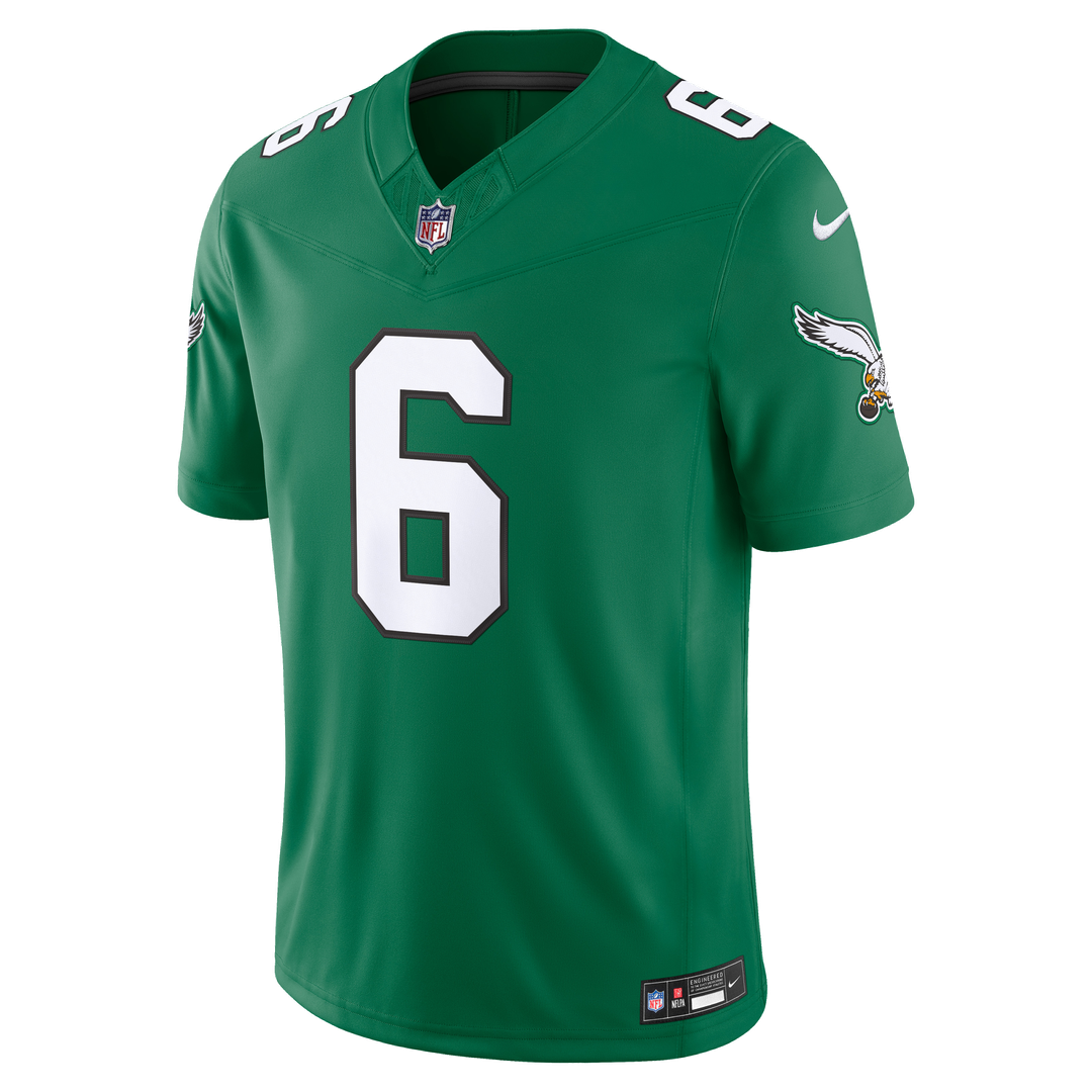 Men's Philadelphia Eagles DeVonta Smith Midnight Green Team Vapor F.U.S.E. Stitched