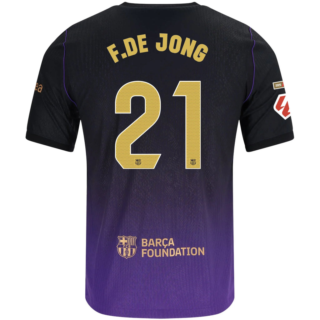Men's Authentic F. De Jong Barcelona Away Jersey 26/27