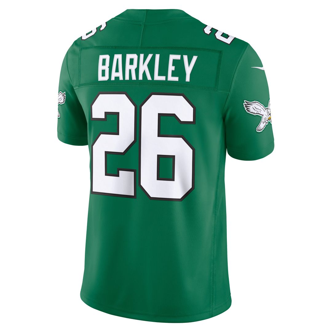 Men's Philadelphia Eagles Saquon Barkley White Vapor F.U.S.E. Stitched