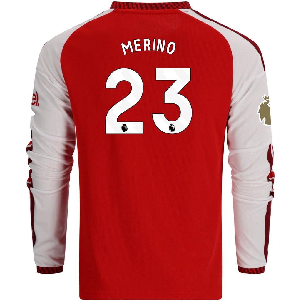 Kid's Replica Merino Arsenal Long Sleeve Home Jersey 26/27