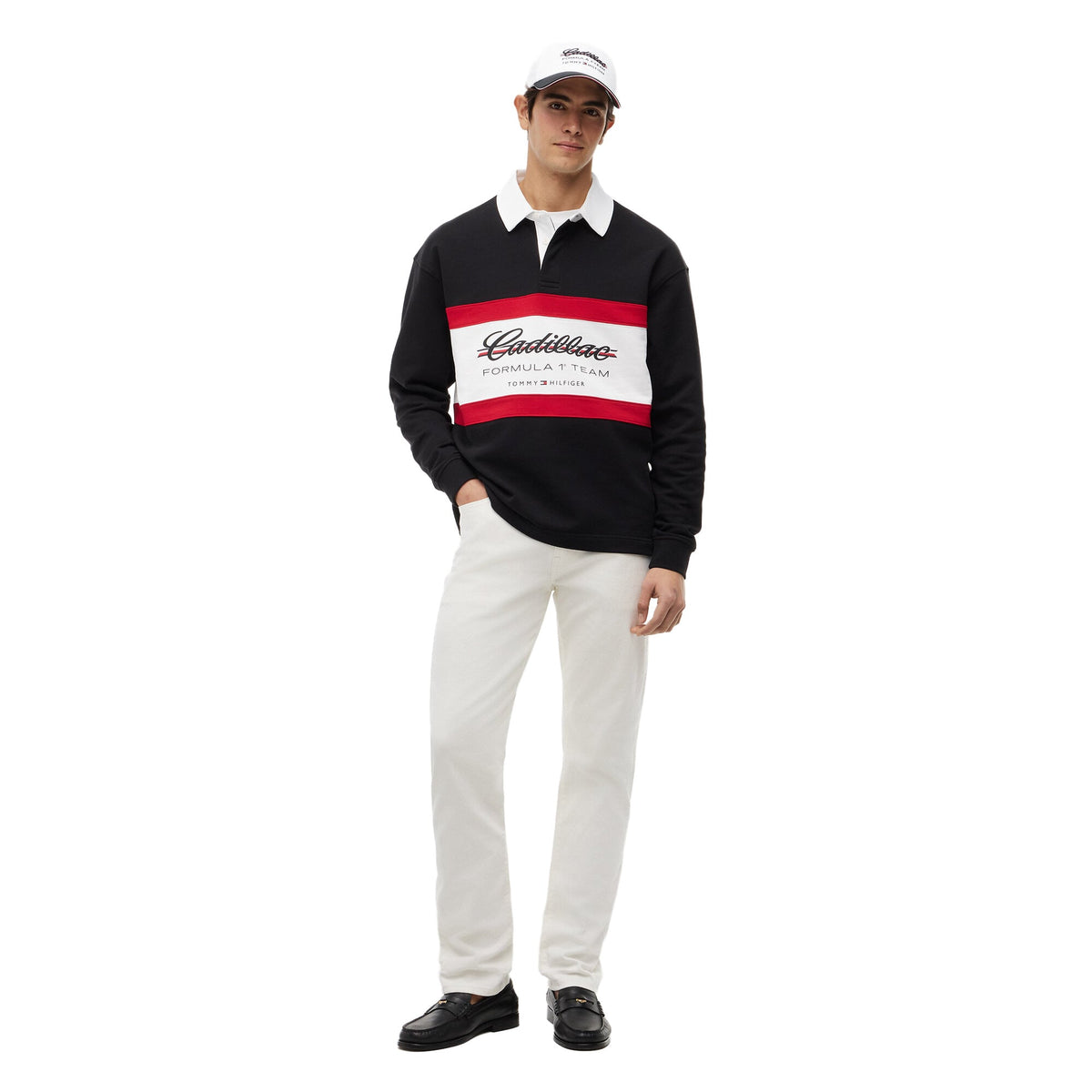 Cadillac Tommy Hilfiger Panelled Rugby - Black